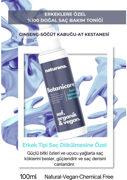 Erkekler İçin Besleyici Canlandırıcı Doğal Saç Bakım Spreyi 100 ml