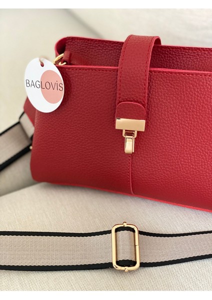 Şerit Kolon Askılı Kilit Detaylı Içi Bölmeli Omuz Çantası modelleri