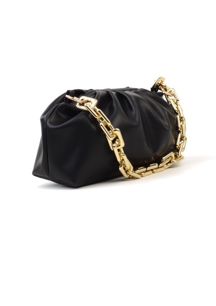 Siyah Kadın Altın Zincirli Çanta fiyatları