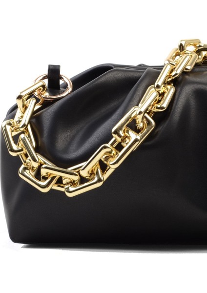 Siyah Kadın Altın Zincirli Çanta fırsatları