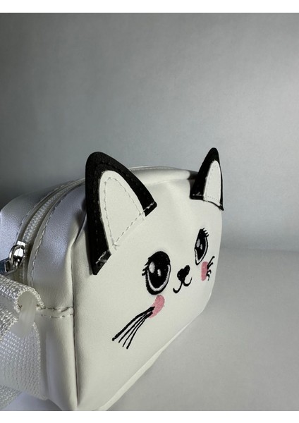 Kedi Desenli Küçük Omuz Çantası Askılı fırsatları