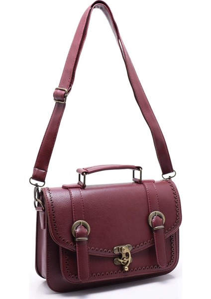 Bordo Bayan Çanta El & Omuz Askılı Model