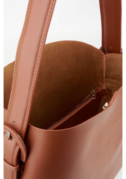 Taba Içi Süet Yumuşak Deri Çıtçıt Ve Fermuar Kapama Iç Bölme Büyük Boy Shopper Çanta fırsatları