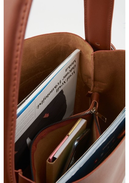 Taba Içi Süet Yumuşak Deri Çıtçıt Ve Fermuar Kapama Iç Bölme Büyük Boy Shopper Çanta indirimleri