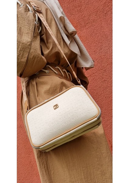 Colors Of Justpolo Kadın Krem Taba 5 Bölmeli Ayarlanabilir Omuz Çantası Ve Cüzdan Kombini modelleri