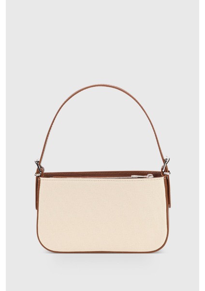 Soft Krem Tokalı Baguette Bag