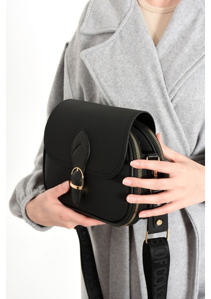 Kadın Siyah 3 Bölmeli Kolon Askılı El Ve Omuz Çantası fiyatları