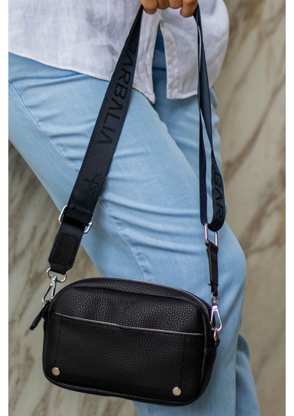 West Ayarlanabilir Çapraz El Kol Ve Omuz Askılı Mıknatıs Ve Fermuarlı Mini Siyah Kadın Çanta modelleri