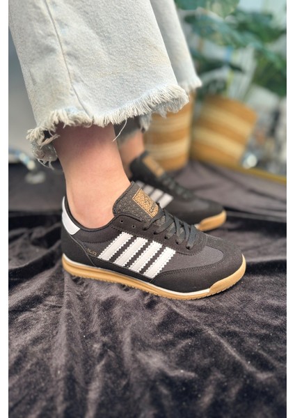 Ortopedik Spor Ayakkabı Şeritli Bağcıklı Alçak Düz Kaymaz Taban Hafif Yürüyüş Sneaker 1595