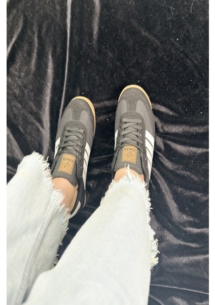 Ortopedik Spor Ayakkabı Şeritli Bağcıklı Alçak Düz Kaymaz Taban Hafif Yürüyüş Sneaker 1595