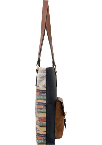 Kadın Vegan Deri Lacivert Omuz Çantası - The Wise Owl Tasarım fiyatları