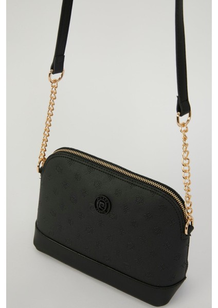 Yeni Siyah Print Kadın Omuz Çantası 05PO22Y1529 fırsatları