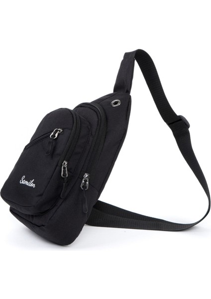 Unisex Impertex Kumaş Siyah Çapraz Omuz Göğüs Çantası fiyatları