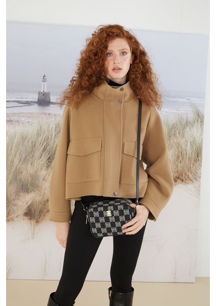 Siyah Kadın Omuz Çantası 05PO22K1802