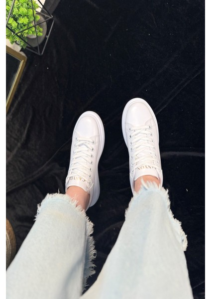 Günlük Unisex Spor Ayakkabı Vegan Deri Bağcıklı Hafif Kalın Yüksek Taban Yürüyüş Sneaker 999