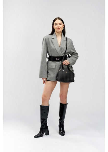 Desenli Iç Cüzdanlı Kadın El Ve Omuz Çantası