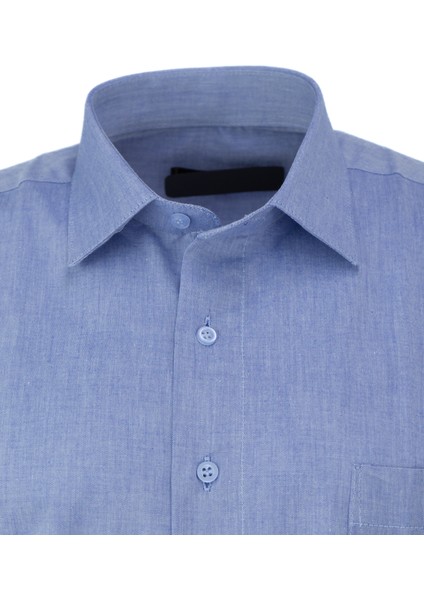 Erkek Yazlık Klasik Gömlek Cepli Uzun Kollu Düz Renk Tarz Model Tam Kalıp Rahat Pamuklu indirimleri