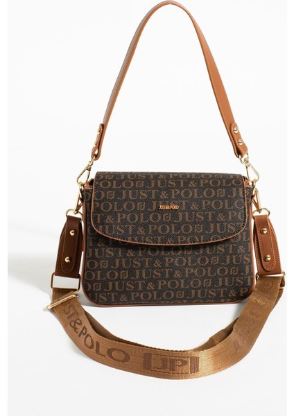 2 Bölmeli Kadın Omuz Çantası Ebat Boy 16 Cm En 23 Cm Kahverengi