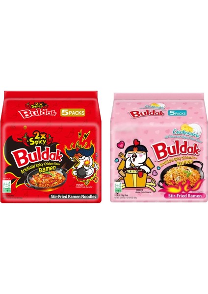 Carbonara Buldak & 2x Spicy Buldak Ramen Helal Damgali