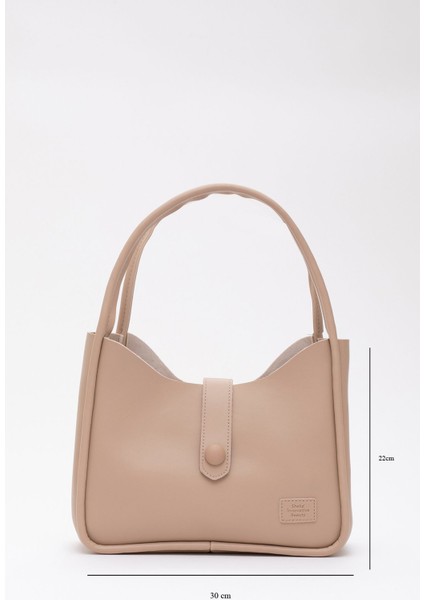 Vizon Shk79 Deri Düğme Detaylı Çıtçıtlı Makyaj Çantalı Kol Ve Omuz Çantası E:30 U:22 G:10 fiyatları