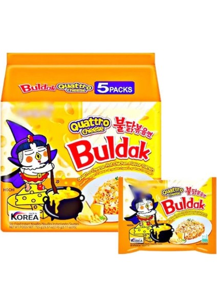 Quattro Cheese Buldak Ramen Helal Damgalı 5 Adet
