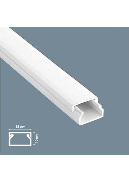 15*10 mm Yapışkanlı Kablo Kanalı 9x1 Metre