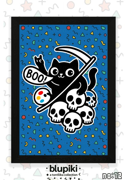 Blupiki Koleksiyonu No:12 - Boo Diyen Ölümcül Kedi Tablo