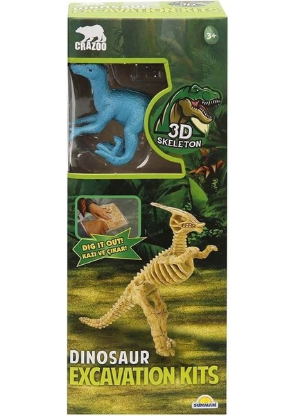 3563 Crazoo Dinozor Figürlü 3D Kazı Seti
