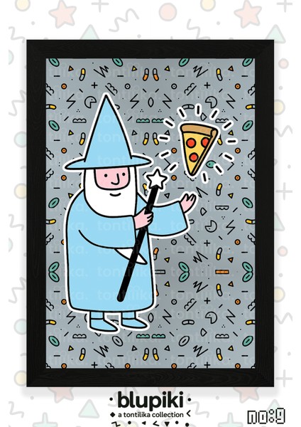 Blupiki Koleksiyonu No:9 - Pizzayı Çağıran Büyücü Tablo