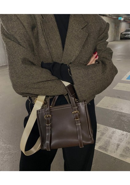 Kadın Dikiş Detaylı Tote Çanta Mini Samba