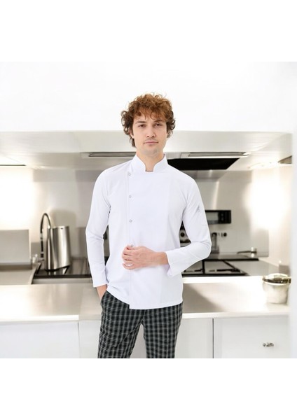 Chefpro Erkek Beyaz Şef Ceketi Aşçı Kıyafeti