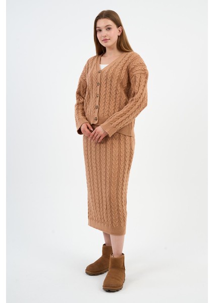 Saç Örgülü Hırkalı TAKIM(A92432-S)