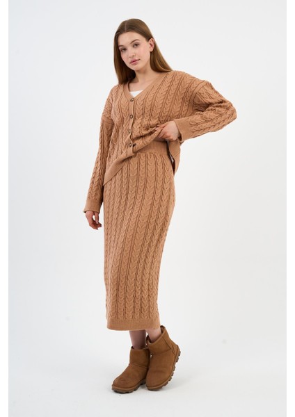 Saç Örgülü Hırkalı TAKIM(A92432-S) modelleri