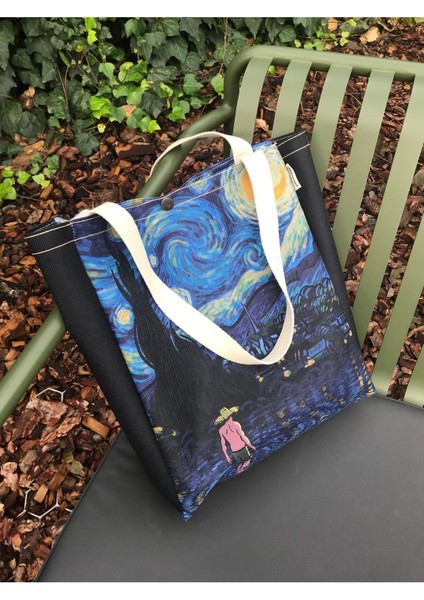 Körüklü Kanvas Bez Çanta Van Gogh fırsatları