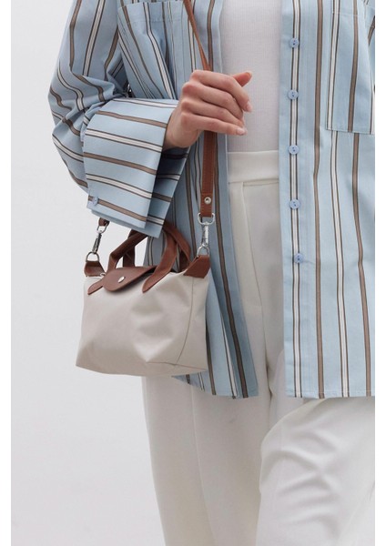 Mari Small Shopper Çanta Bej modelleri