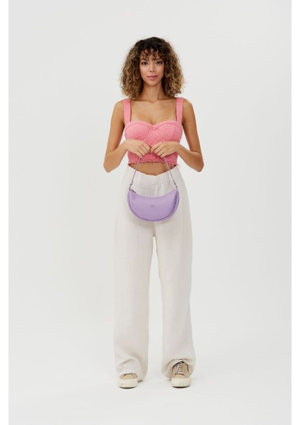 Lila Shk26 Tek Bölmeli Deri El Ve Omuz Çantası U:12 E:26 G:6 Cm fırsatları