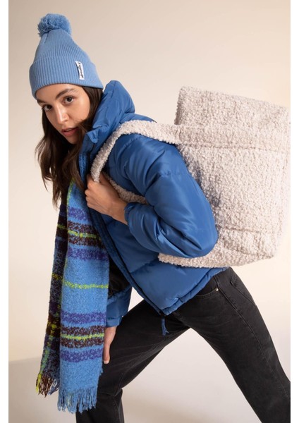 Kadın Kürklü Tote Omuz Çantası W7983azns