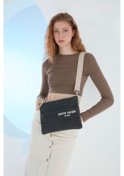 Siyah Mumlu Kanvas Kadın Omuz Çantası 05PO23Y3500