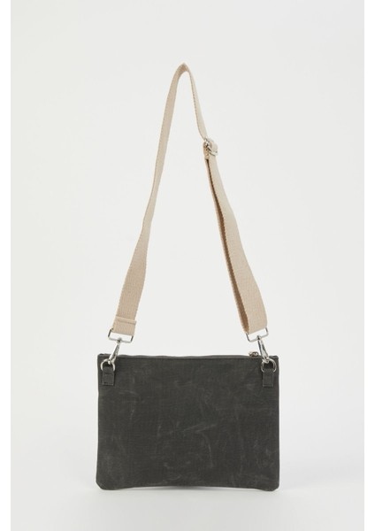 Siyah Mumlu Kanvas Kadın Omuz Çantası 05PO23Y3500 fırsatları