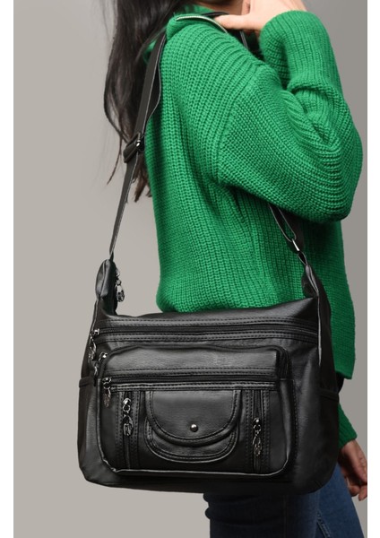 Pera Orijinal Yumuşak Yıkama Deri Çok Gözlü Çapraz Çanta modelleri