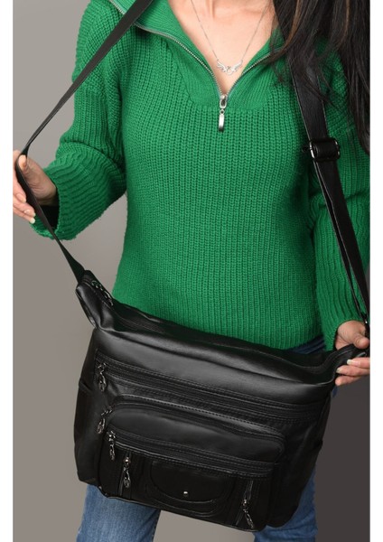 Pera Orijinal Yumuşak Yıkama Deri Çok Gözlü Çapraz Çanta indirimleri