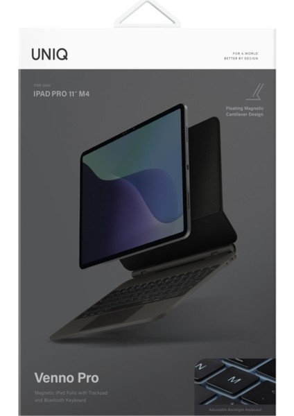 Ipad Pro 11 Inç M4 Magic Keyboard Kılıf Hassas Trackpad Rgb Klavyeli Tablet Kılıfı (Ingilizce Klavye)