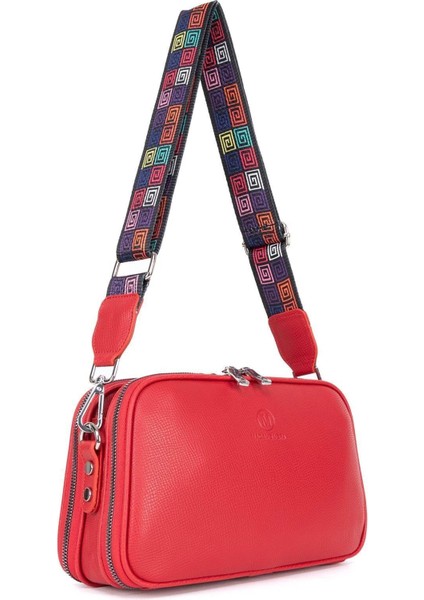 Çapraz Askılı Kadın Omuz Çantası Madame Vera Mv015 Kırmızı