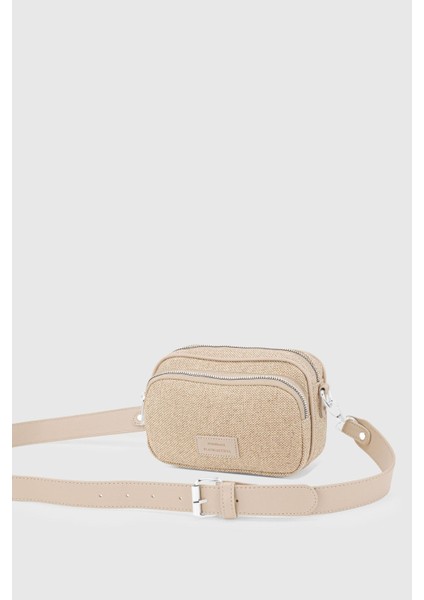 Kadın Hasır Krem Çok Cepli Ayarlanabilir Çapraz Askılı Çanta modelleri