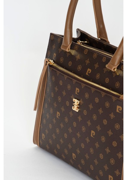 Kahve Monogram Kadın Omuz Çantası 05PO22Y1531 fırsatları
