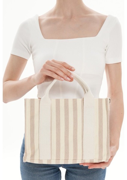 Kadın Çizgili Kanvas Model Ayarlanabilir Saplı El Ve Omuz Çapraz Çanta Manuka Tnc1008 fiyatları