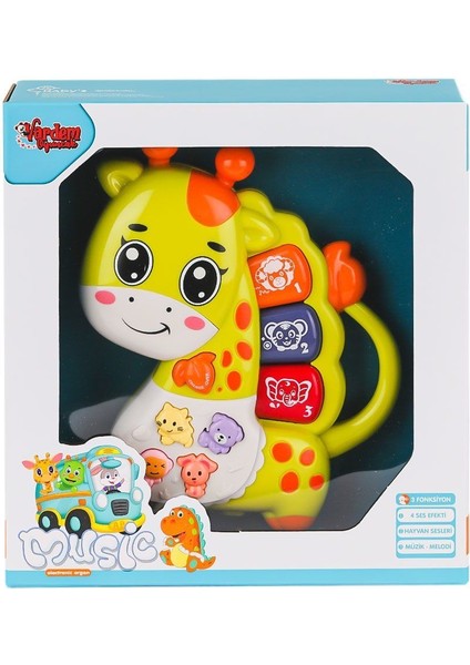 JLG-855-66A Işıklı ve Müzikli Zürafa Bebek Pianosu -Vardem Oyuncak