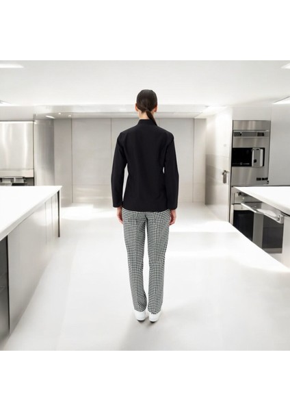 Chefpro Kadın Siyah Şef Ceketi Aşçı Kıyafeti indirimleri