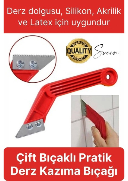 Kolay Kullanım Metal Derz Kazıma Aparatı Çift Bıçaklı Sert Zeminler Için Beyazlatma Etkili Pratik