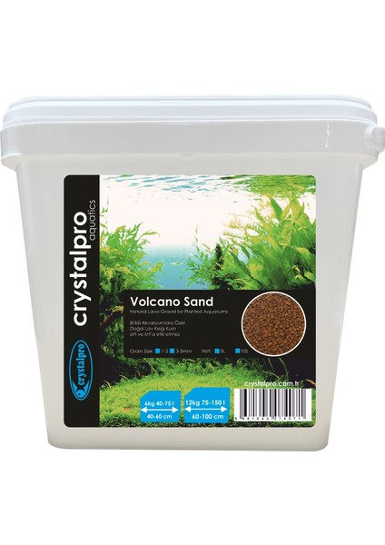 Volcano Sand 10 Litre - Ince Lav Kırığı Akvaryum Kumu - 1-3mm